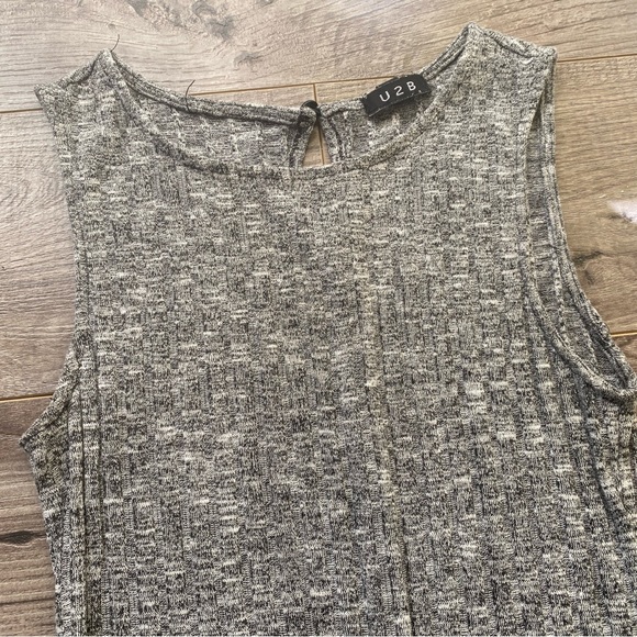 3/$15 Heather grey ribbed knit Bodycon mini dress - Picture 2 of 4